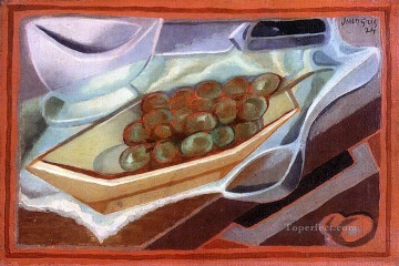  Uvas Pintura - el racimo de uvas 1924 Juan Gris